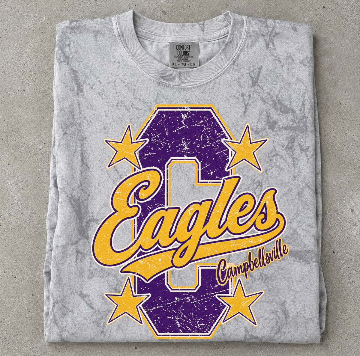 Large Letter Eagles Tee
