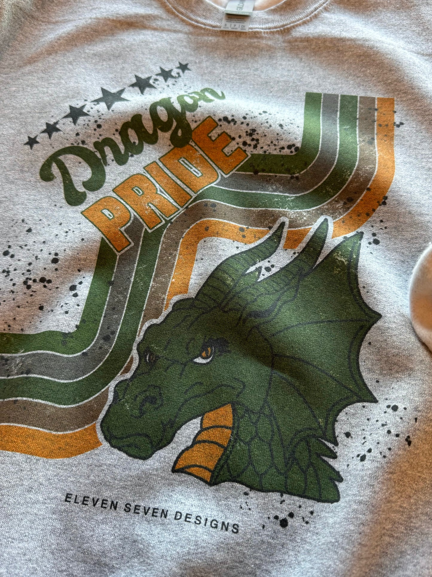 KIDS - Retro Green County Dragon Pride Sweatshirt