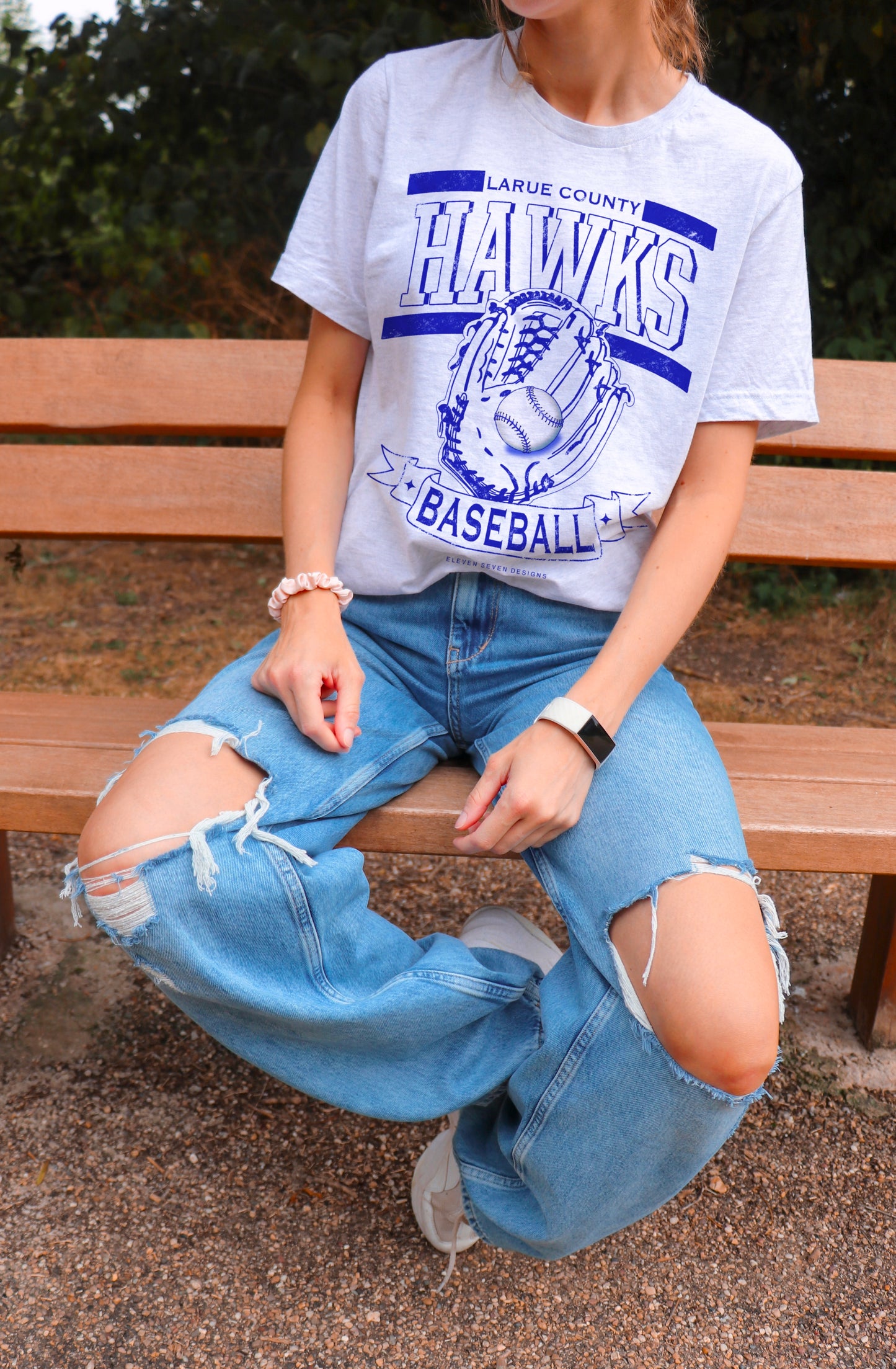 Larue County Hawks Baseball Tee