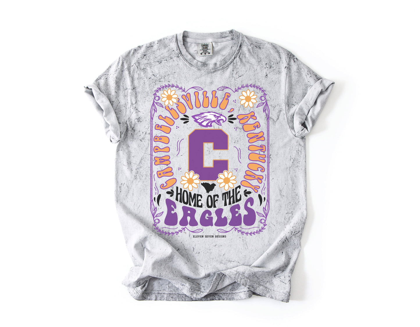 Campbellsville Home of the Eagles Floral Tee