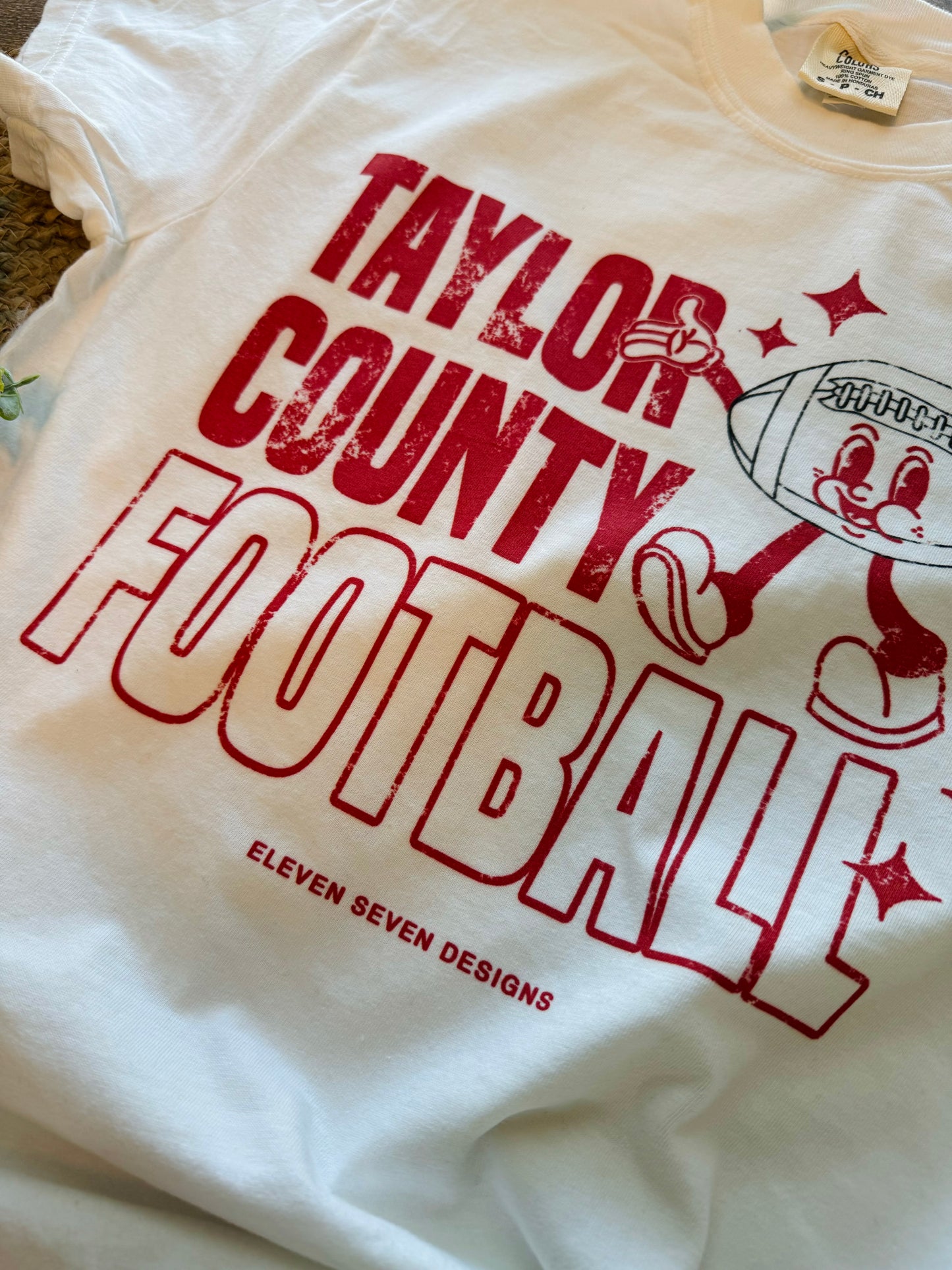 Taylor County Retro Football Man Tee