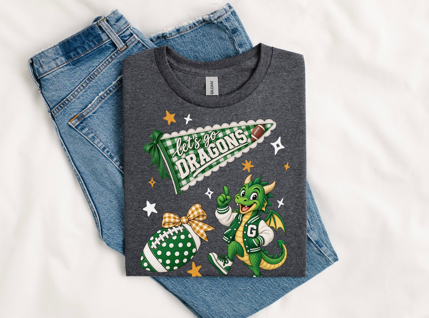 Green County Dragons Fun Icons Tee - ADULT & YOUTH SIZES