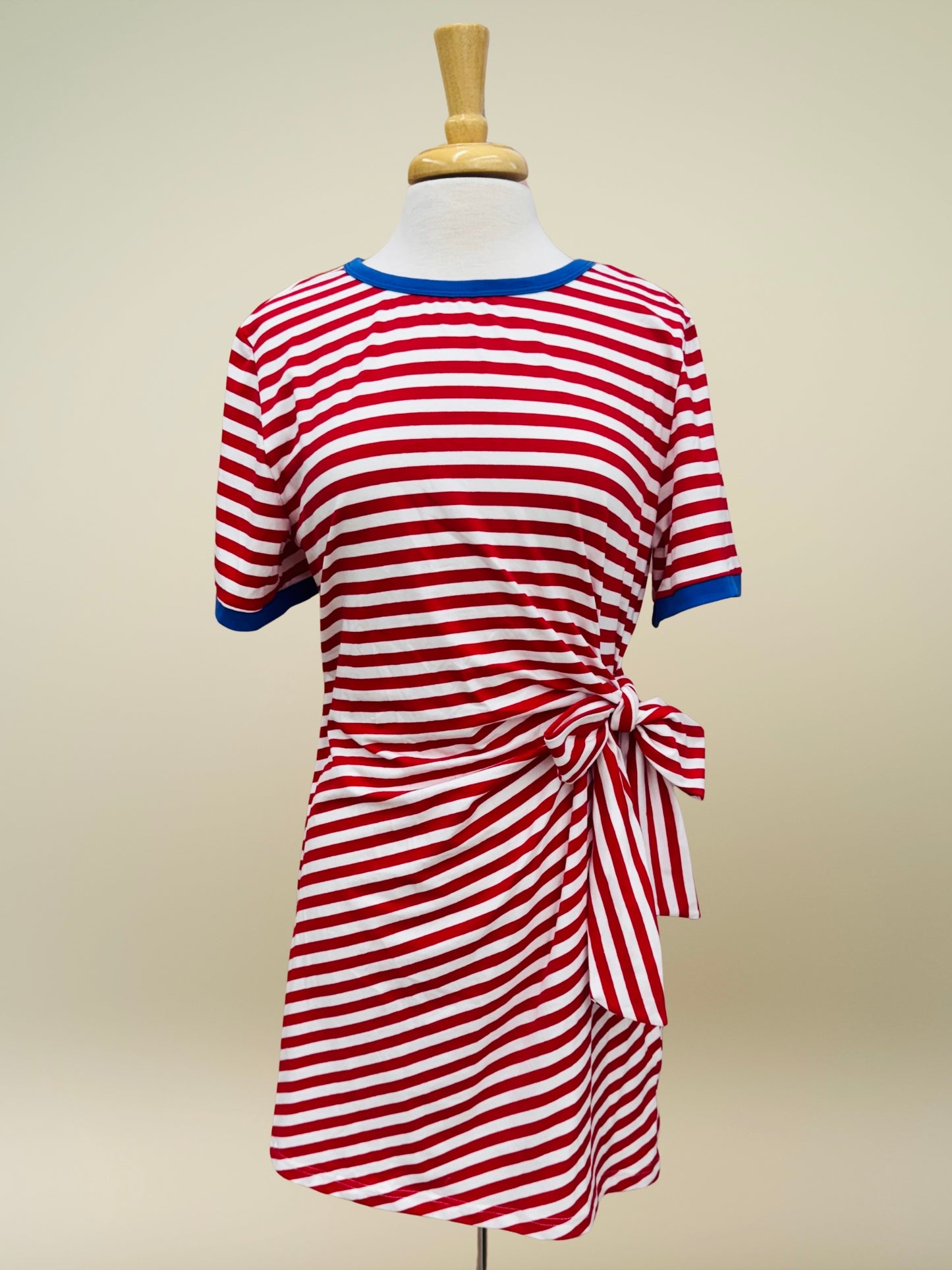 Striped Side Tie Dress