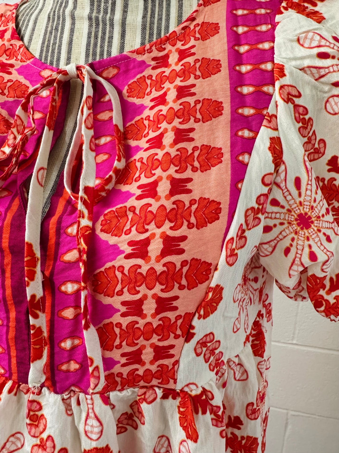 Boho Floral Puff Sleeve Dress