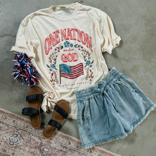 One Nation Under God Flag Tee