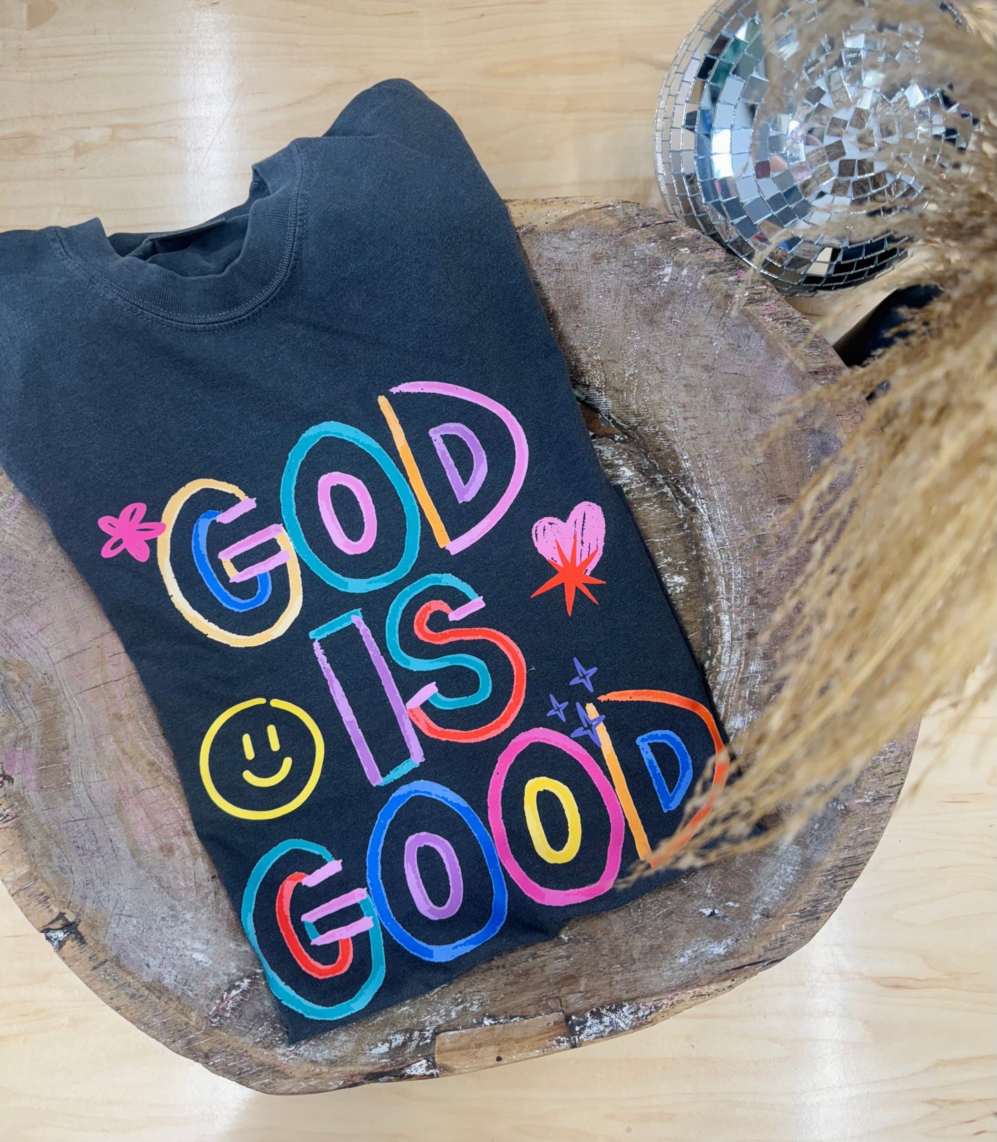 Multicolor God is Good Tee