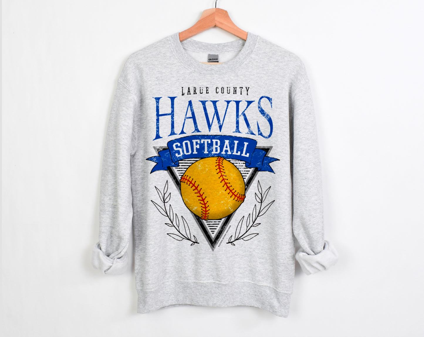 Larue County Hawks Softball Vintage Sweatshirt