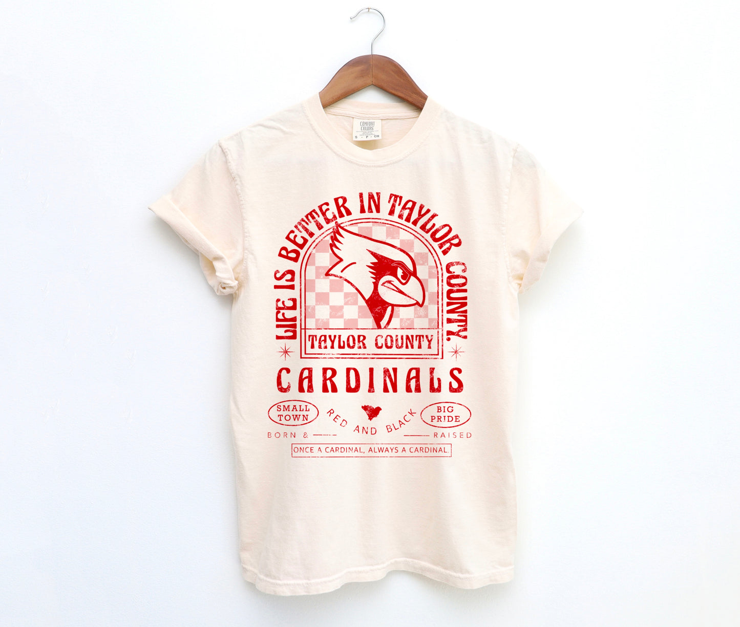 Vintage Style Taylor County Cardinals Tee