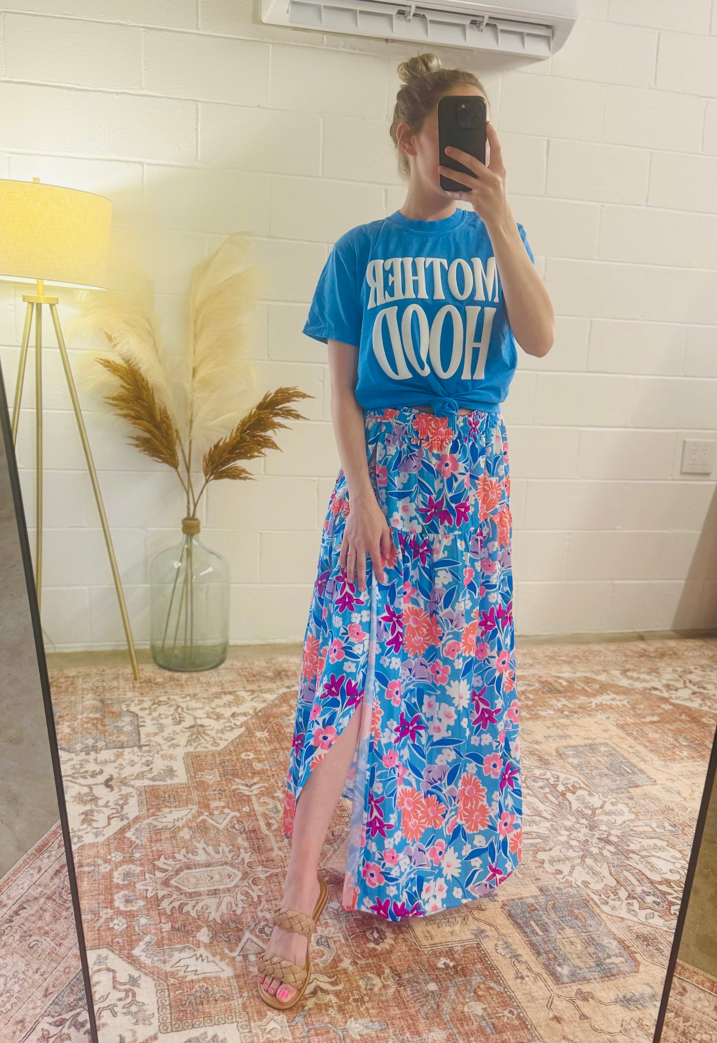 Floral High Waisted Wrap Skirt