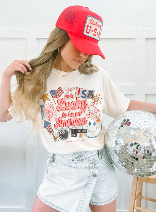 Lucky to be an American Tee