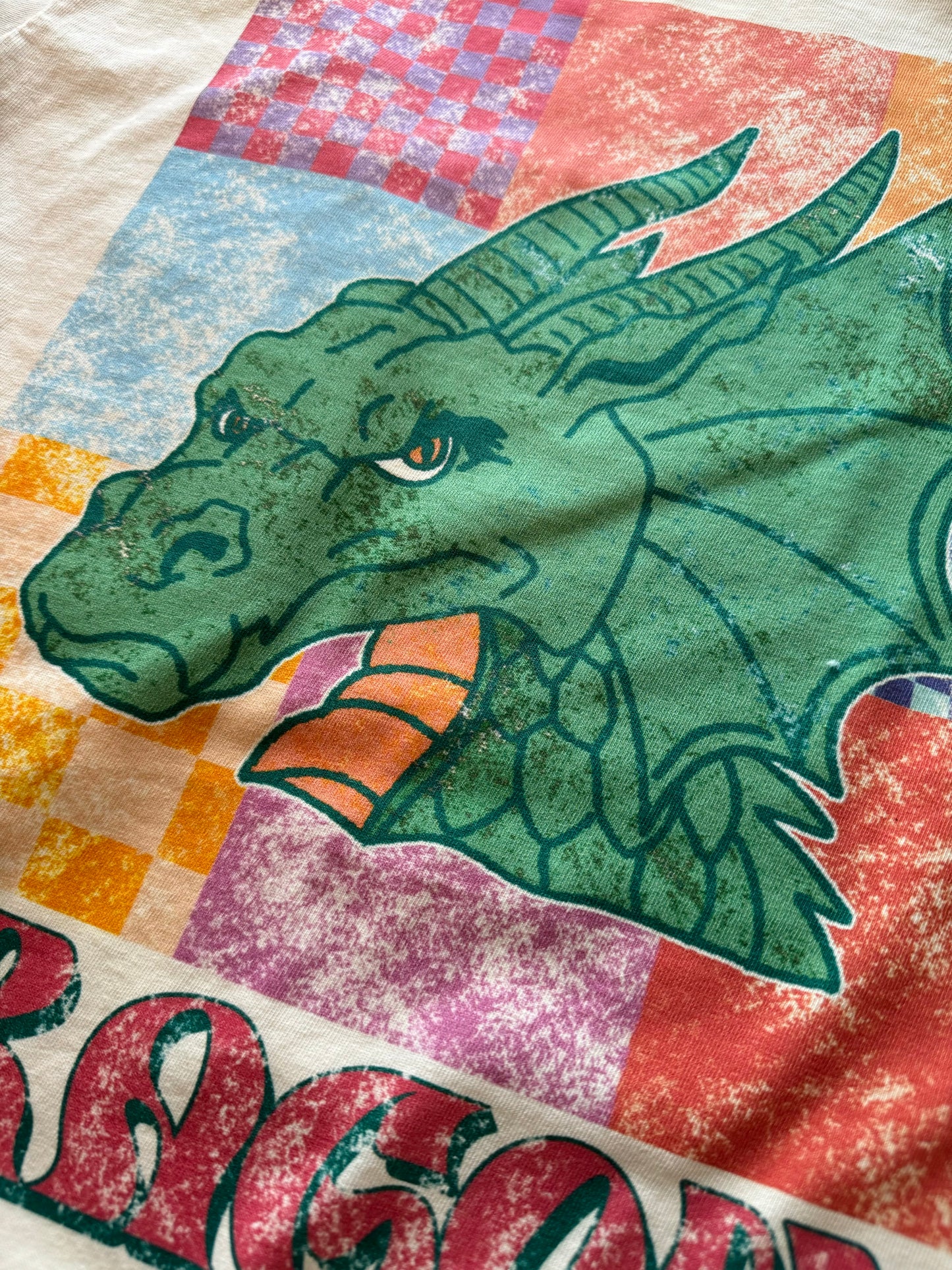 Colorful Squares Dragons Tee