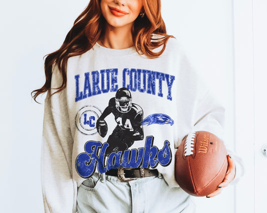 Larue County Hawks Football Player Sweatshirt