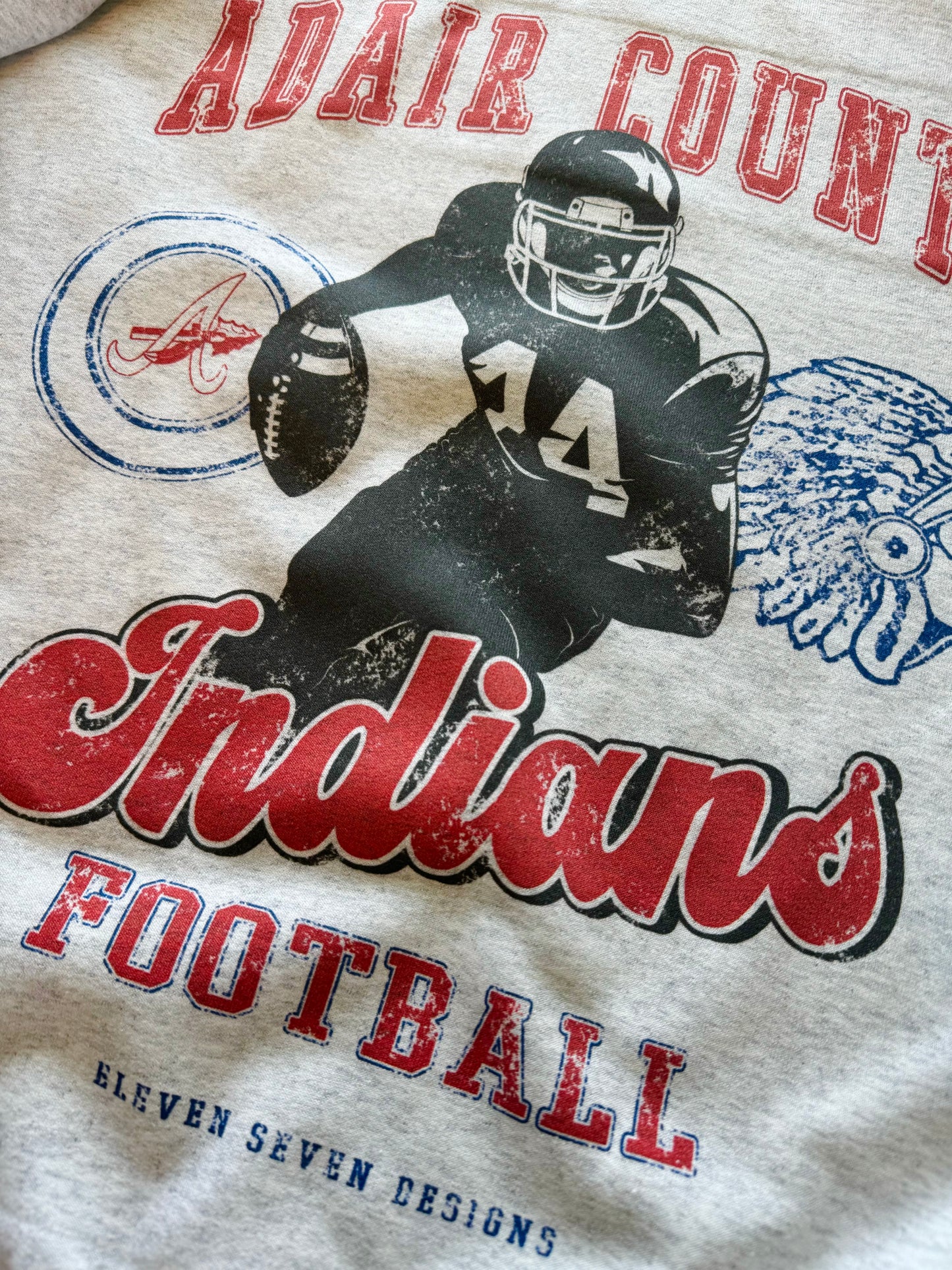 Adair County Indians Football Player Sweatshirt