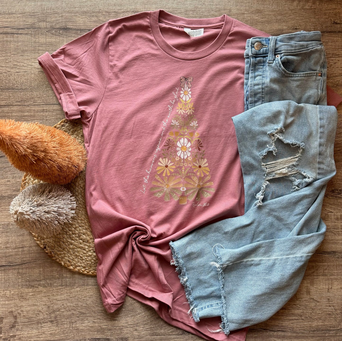 Let the Heavens Rejoice Floral Tree Tee