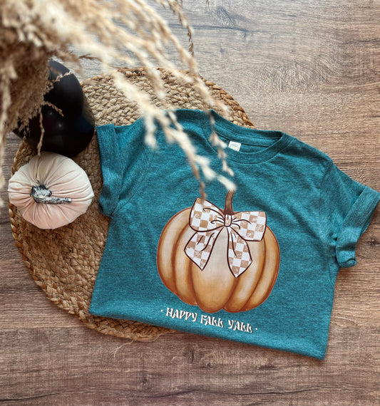 KIDS - Pumpkin Bow Tee