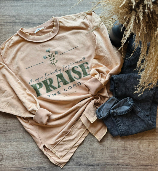 Praise the Lord Lightweight Acid Wash Pullover