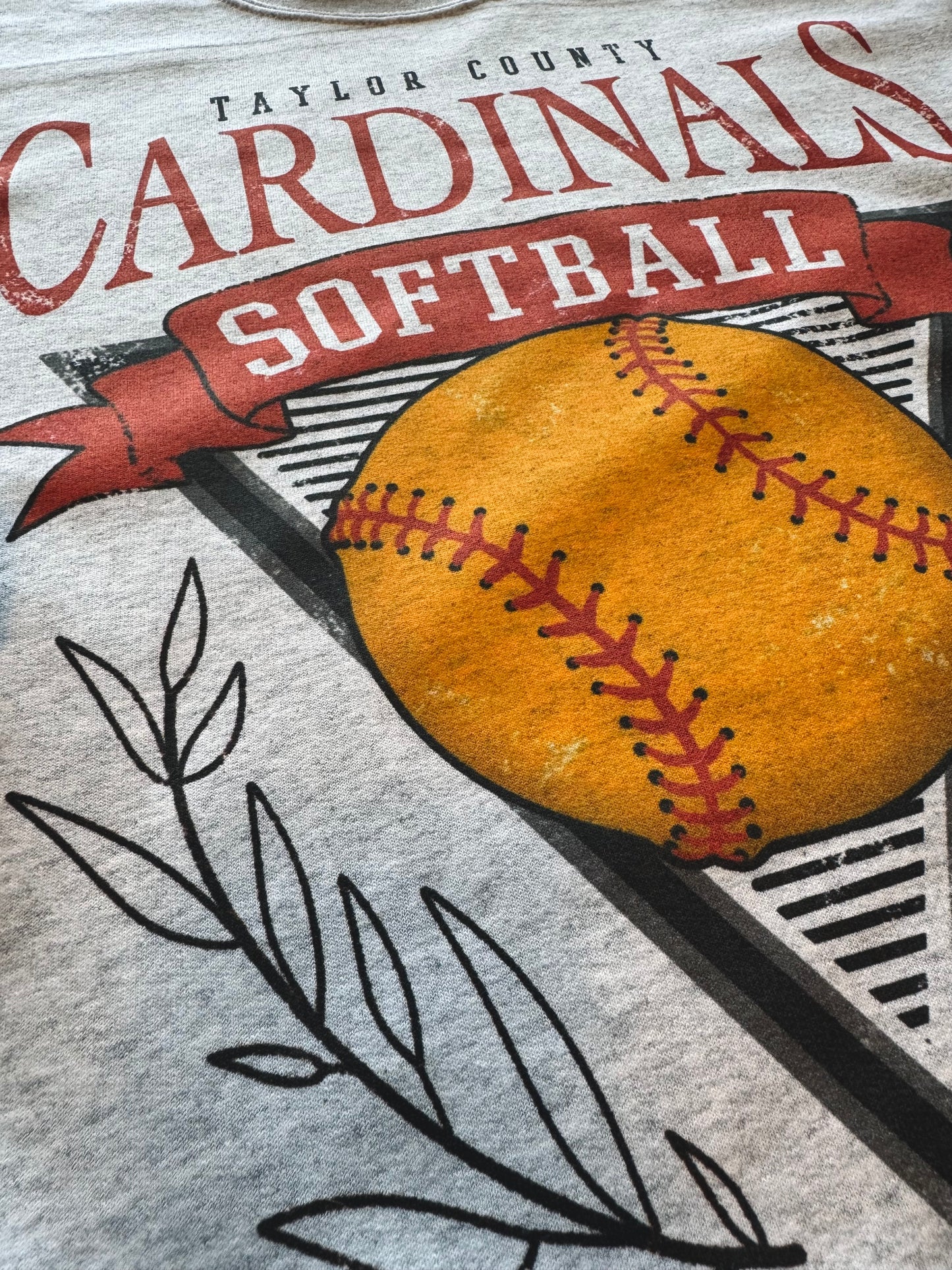 Taylor County Cardinals Softball Vintage Sweatshirt