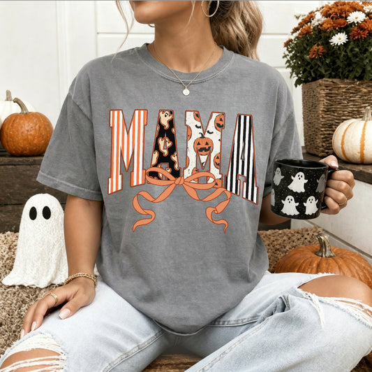 Halloween Patterned Mama Tee