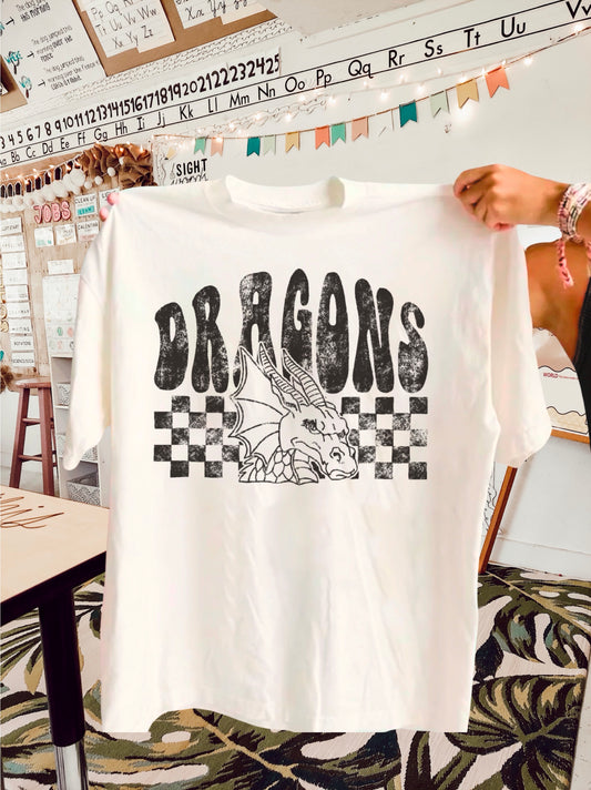 Charcoal Checkered Dragons