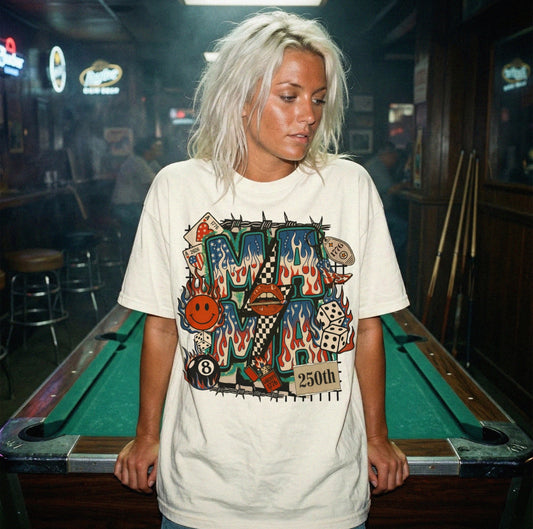 Western Grunge Mama 4th of July Tee