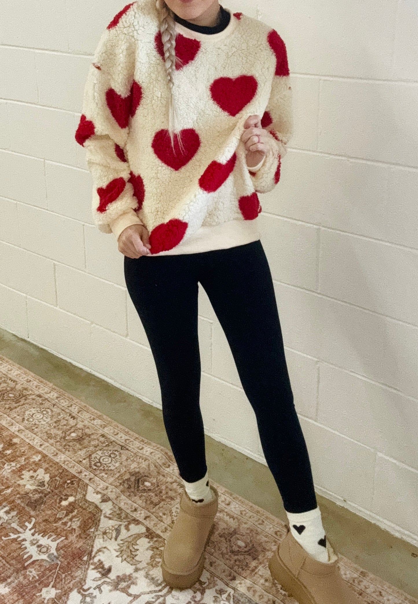 Heart Sherpa Pullover