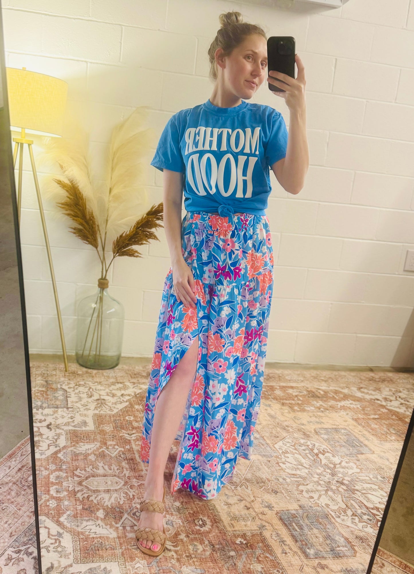 Floral High Waisted Wrap Skirt