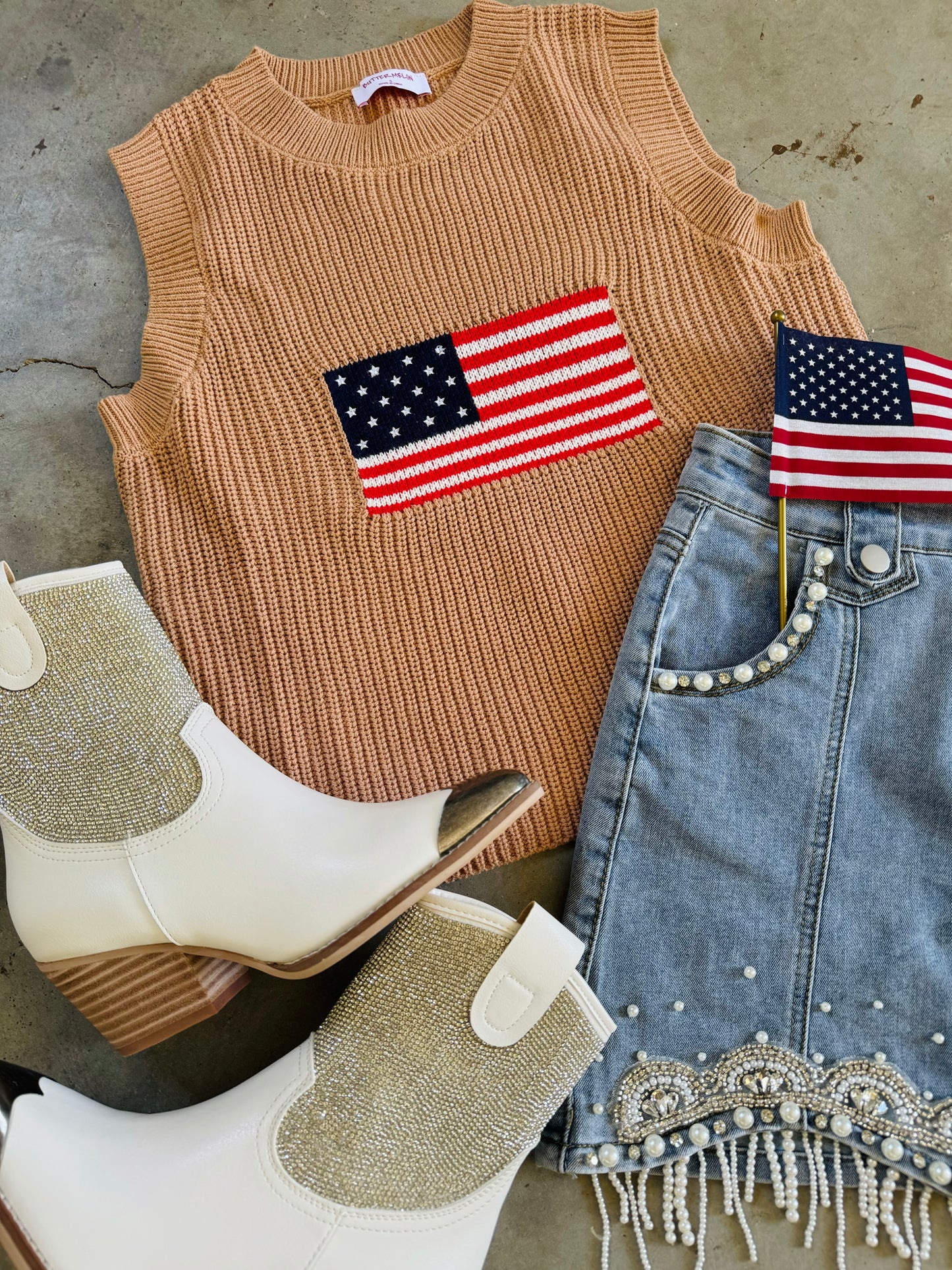 Crochet Flag Vest