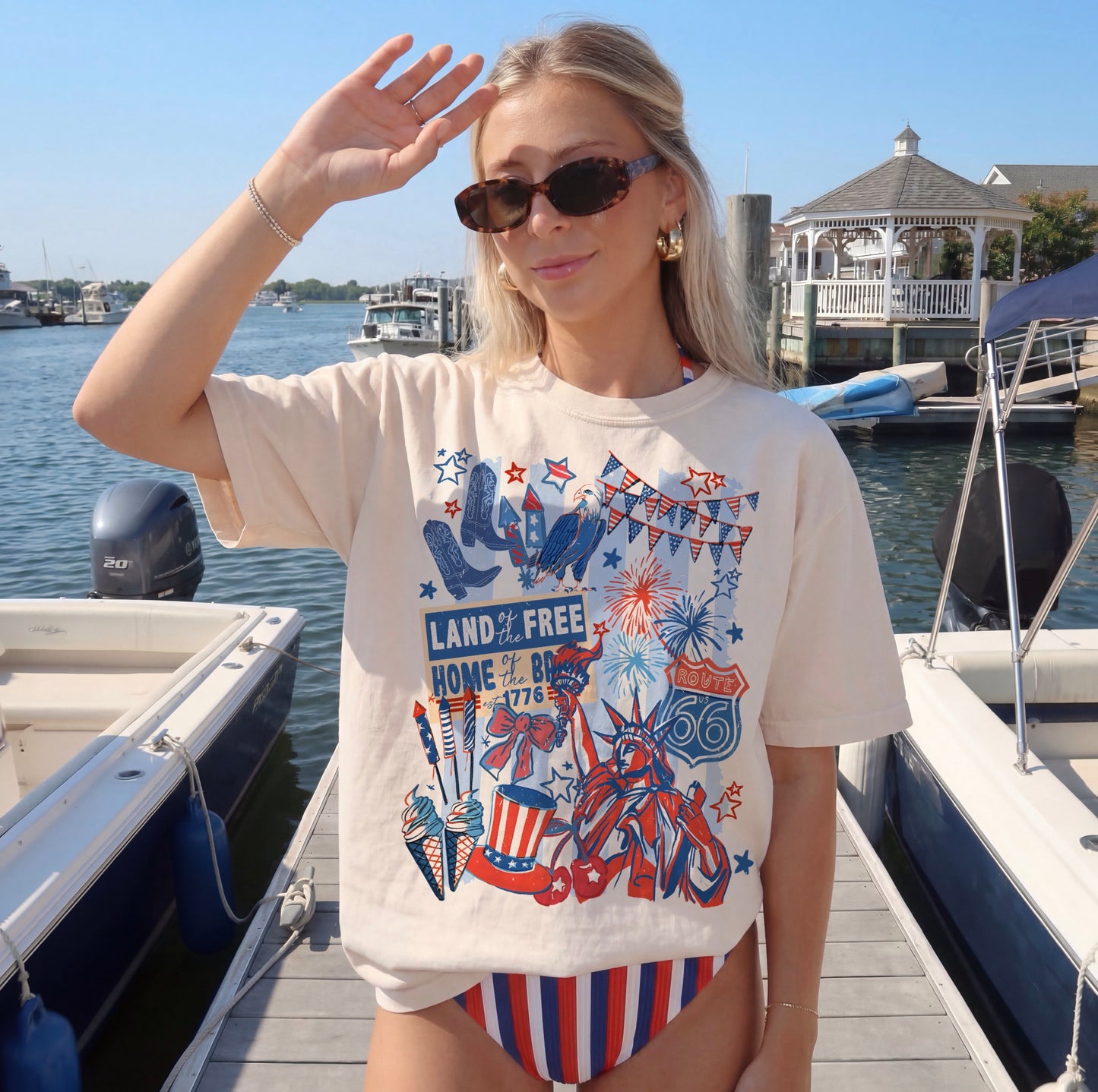 4th of July Collage Tee