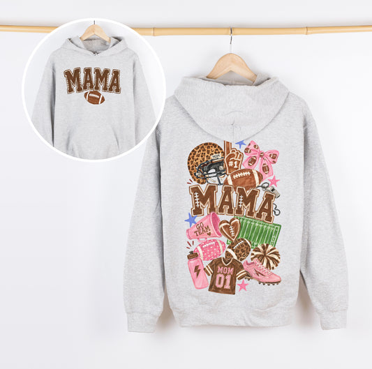 Football Mama Collage Hoodie