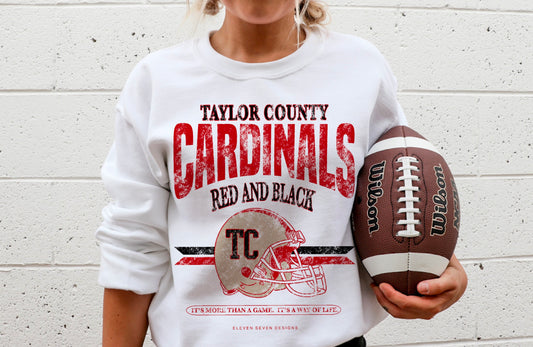 Taylor County Cardinals Football Sweatshirt