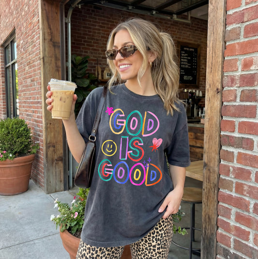 Multicolor God is Good Tee