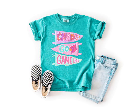 KIDS Pastel Flags Cardinals Tee