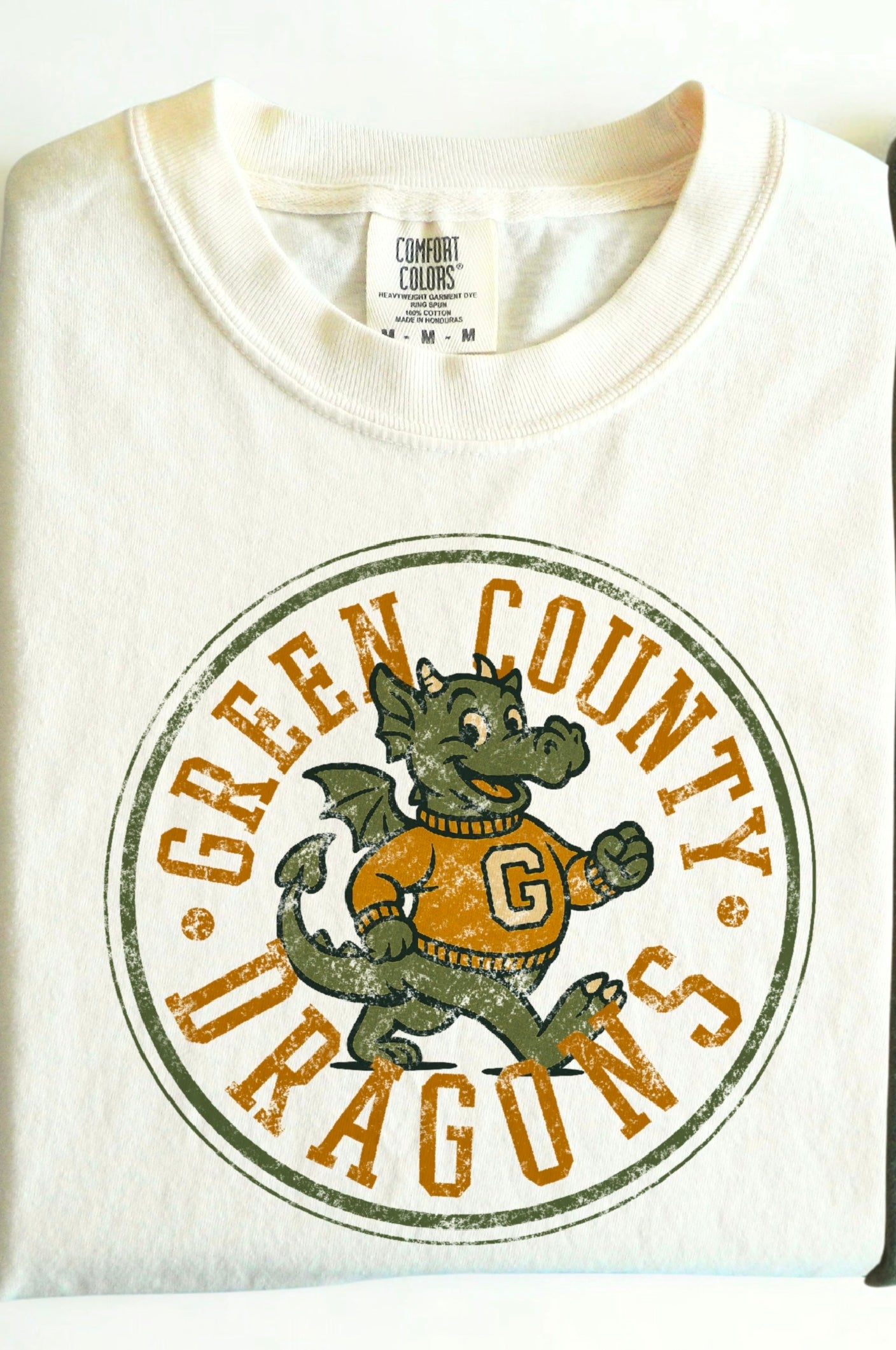 Vintage Green County Dragons Tee