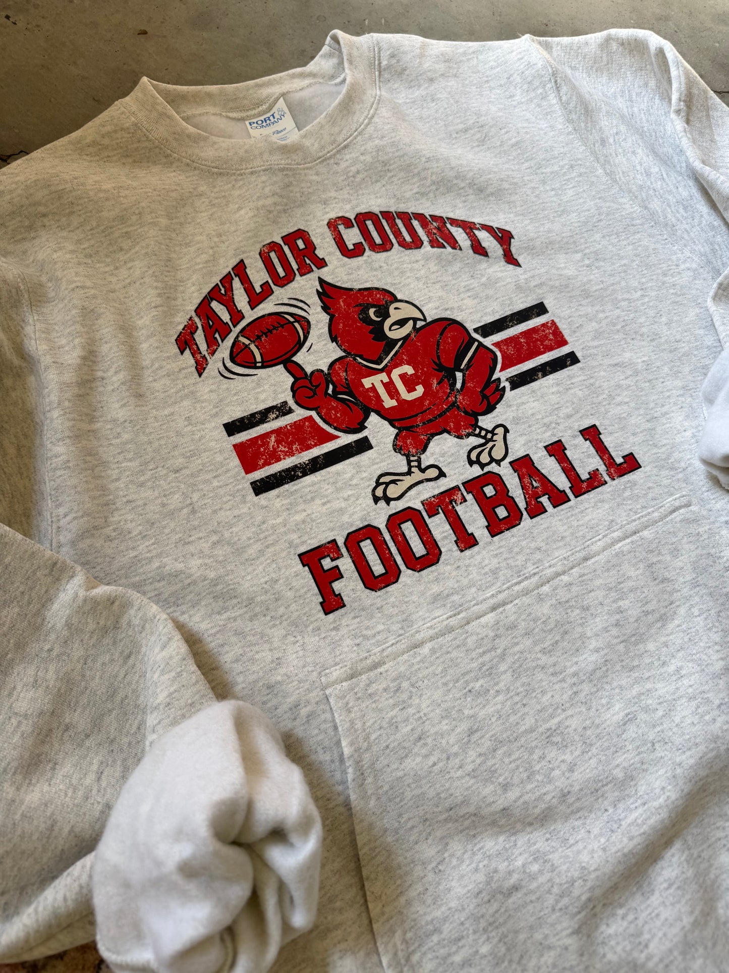 Vintage Taylor County Football Pocket Pullover Sweatshirt