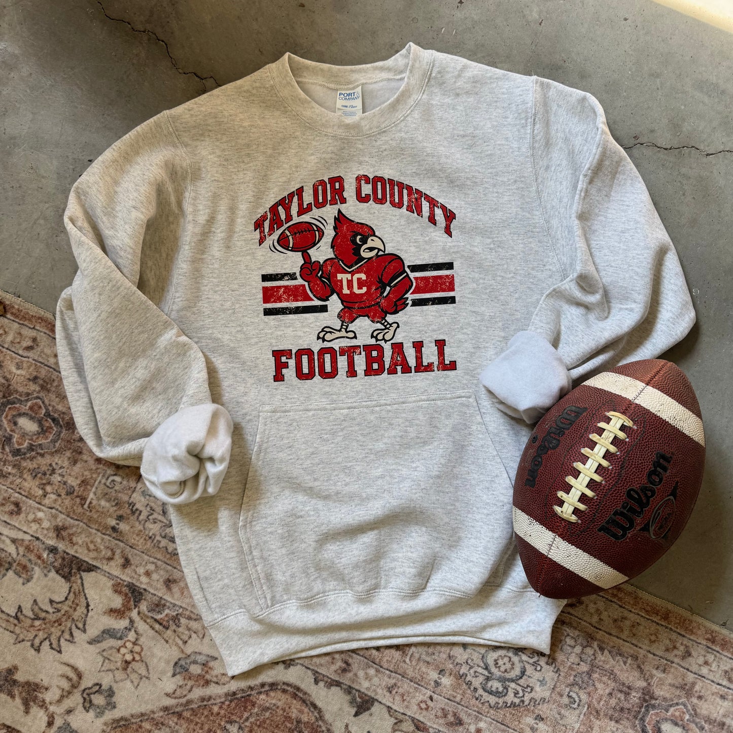 Vintage Taylor County Football Pocket Pullover Sweatshirt