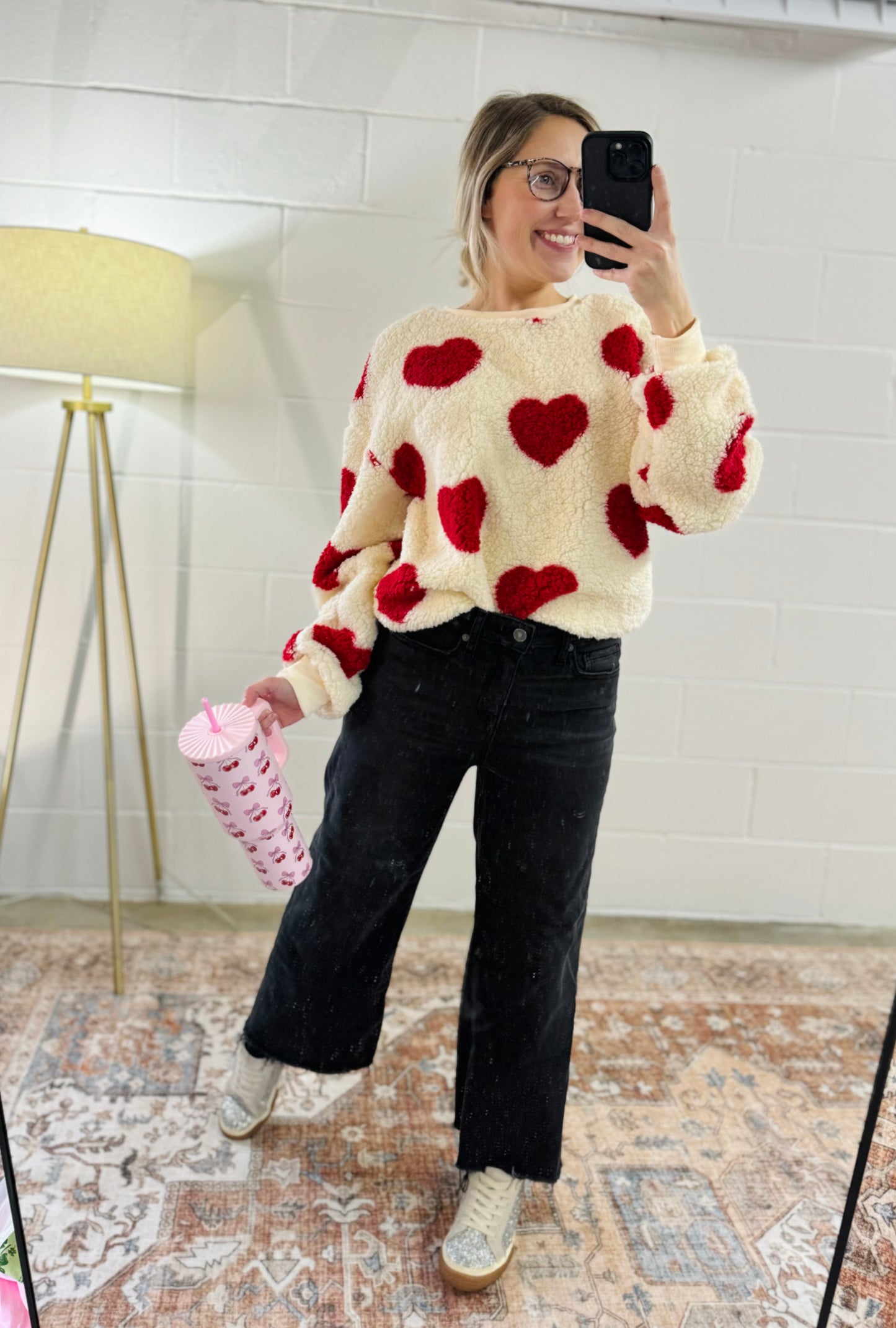 Heart Sherpa Pullover