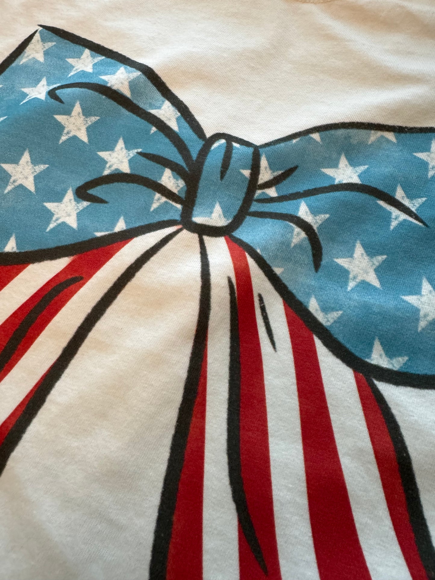 American Flag Bow Tee