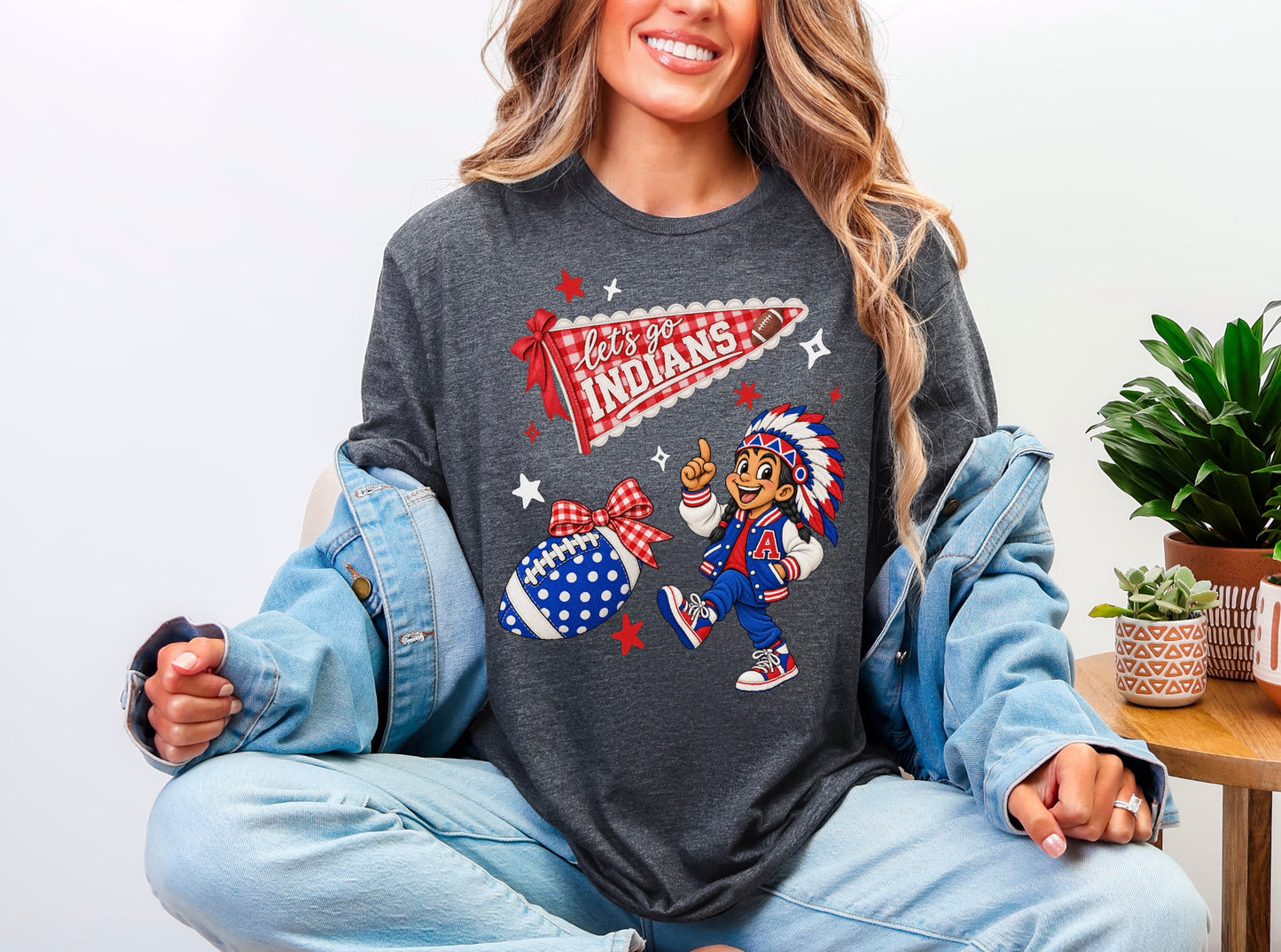 Adair County Indians Fun Icons Tee - ADULT & YOUTH SIZES