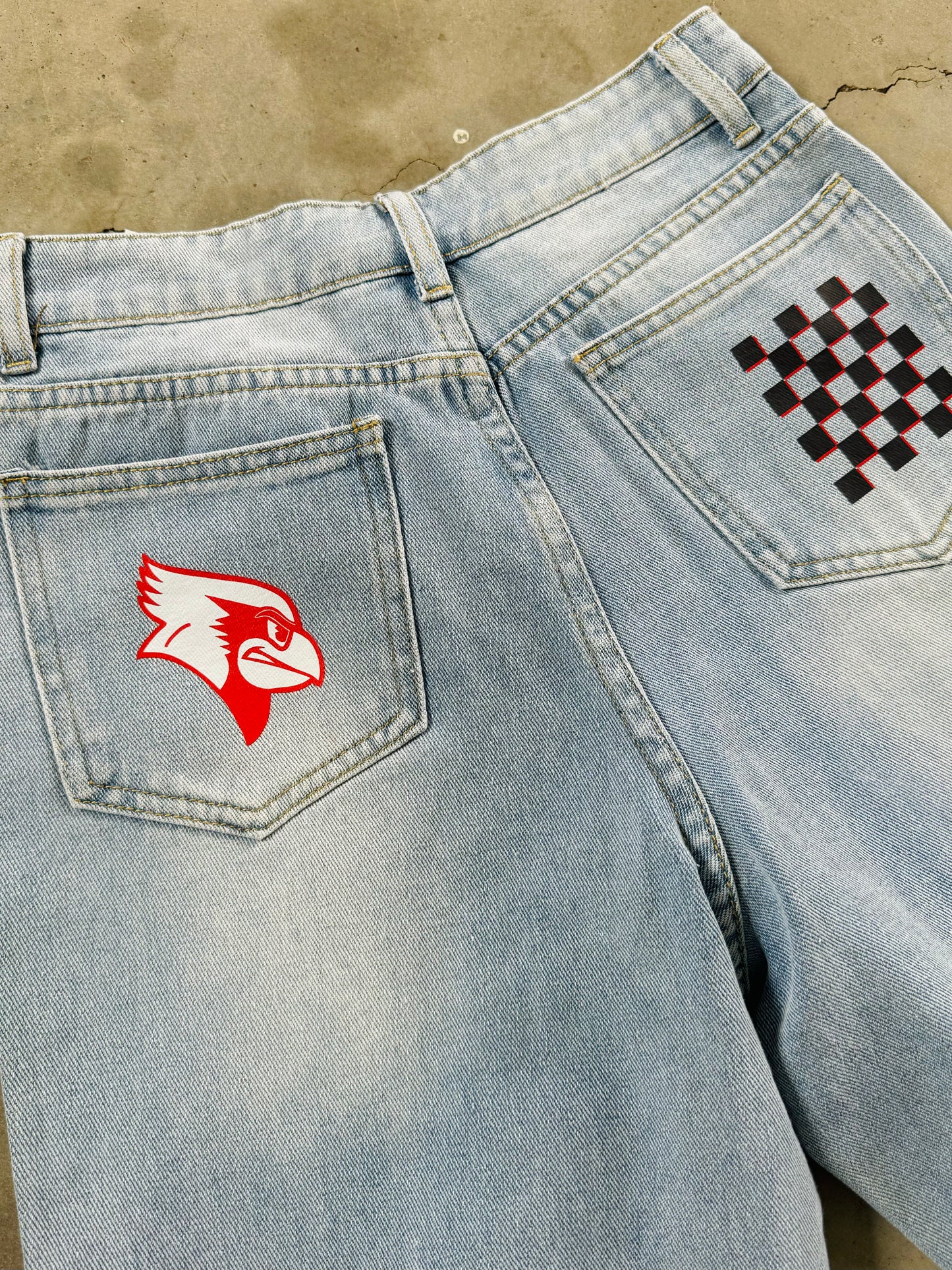 TC Cardinals Patch Jeans