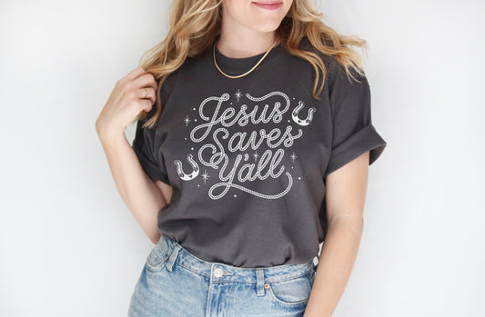Western Jesus Saves Y'all Tee