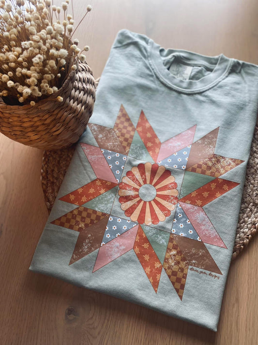 Patterned Quilt Block Tee