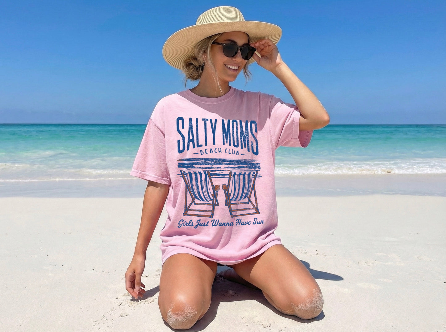 Salty Moms Beach Club Tee