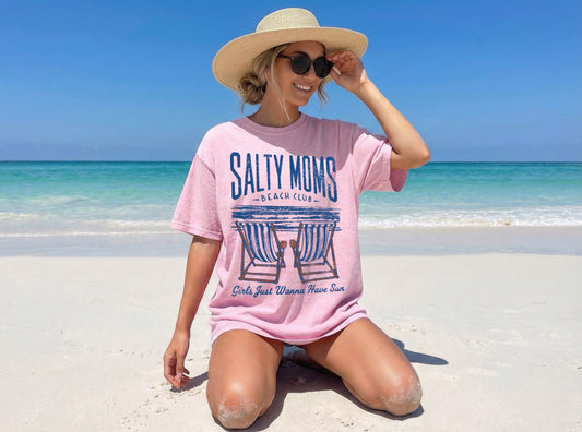 Salty Moms Beach Club Tee