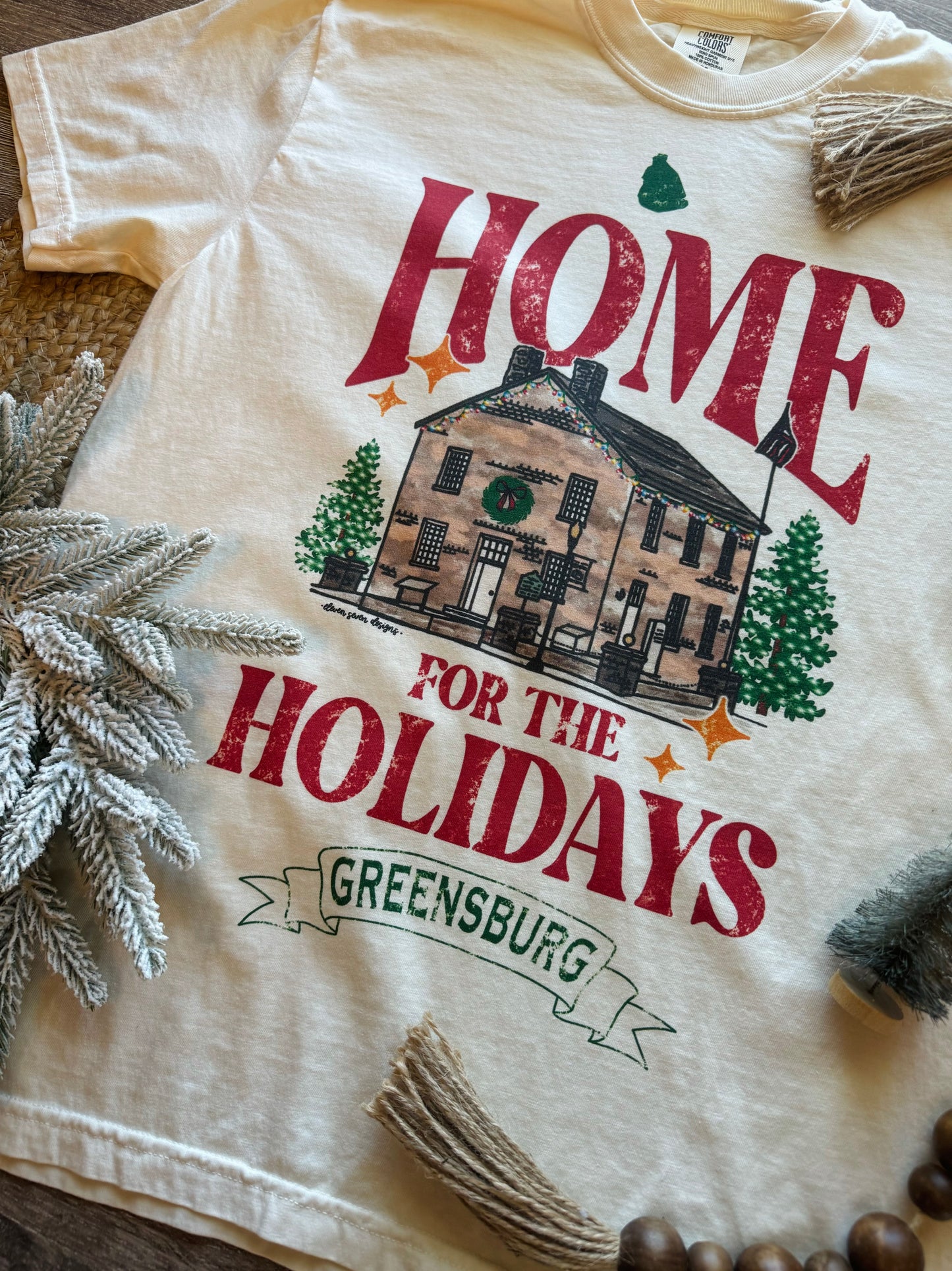 Home for the Holidays Tee - Greensburg