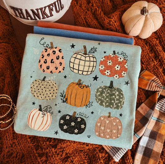 Patterned Pumpkin Tee