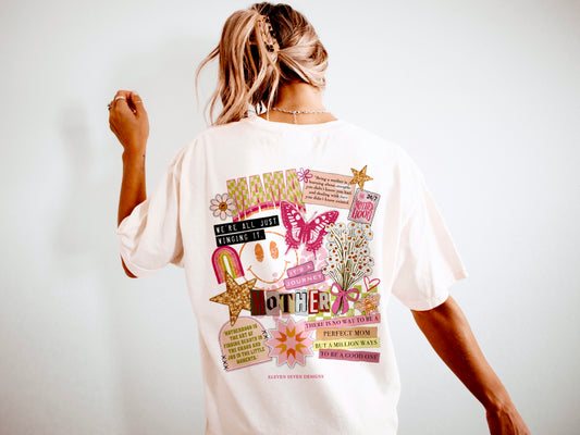 Checkered Mama Collage Tee