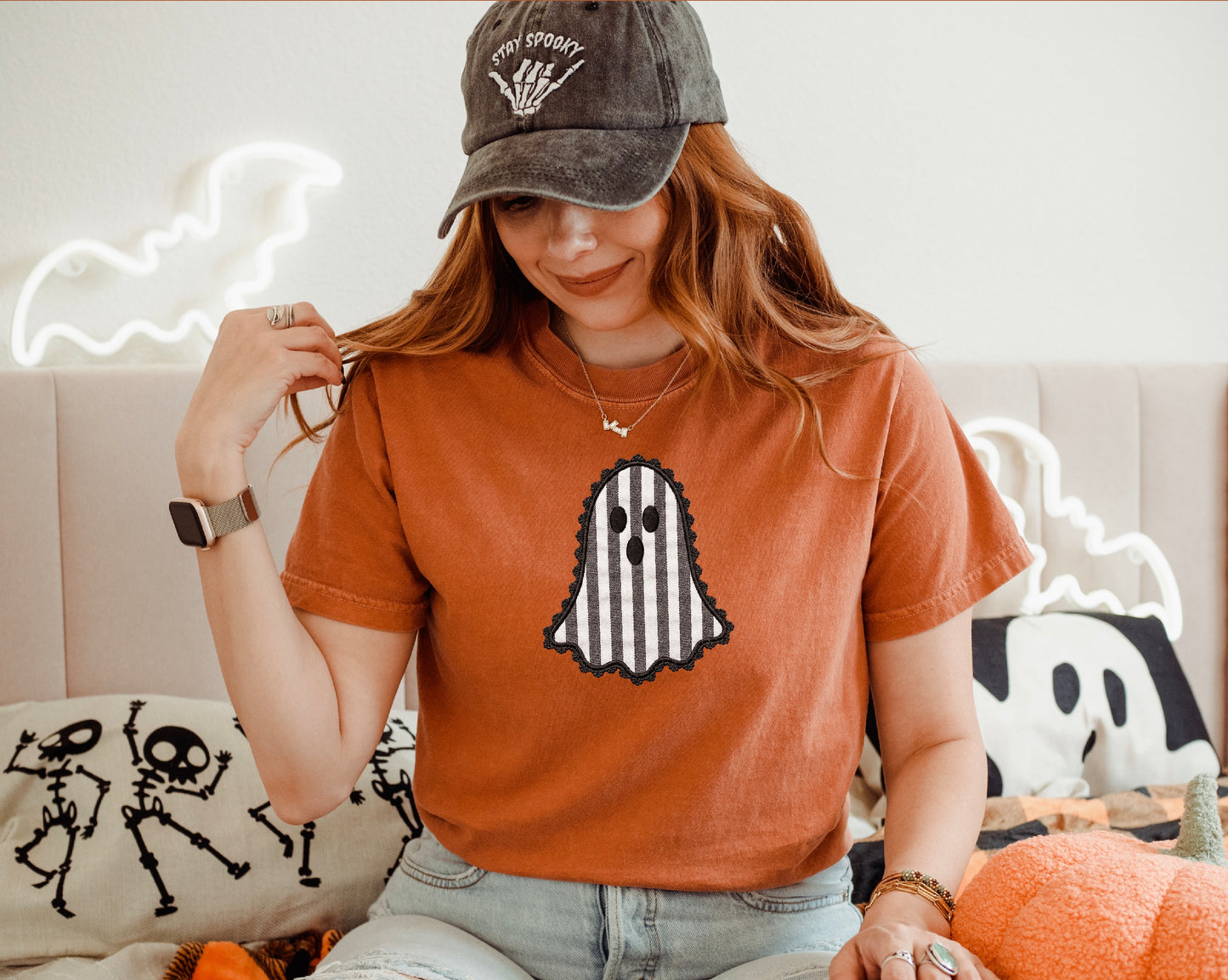 Faux Patchwork Ghost Tee