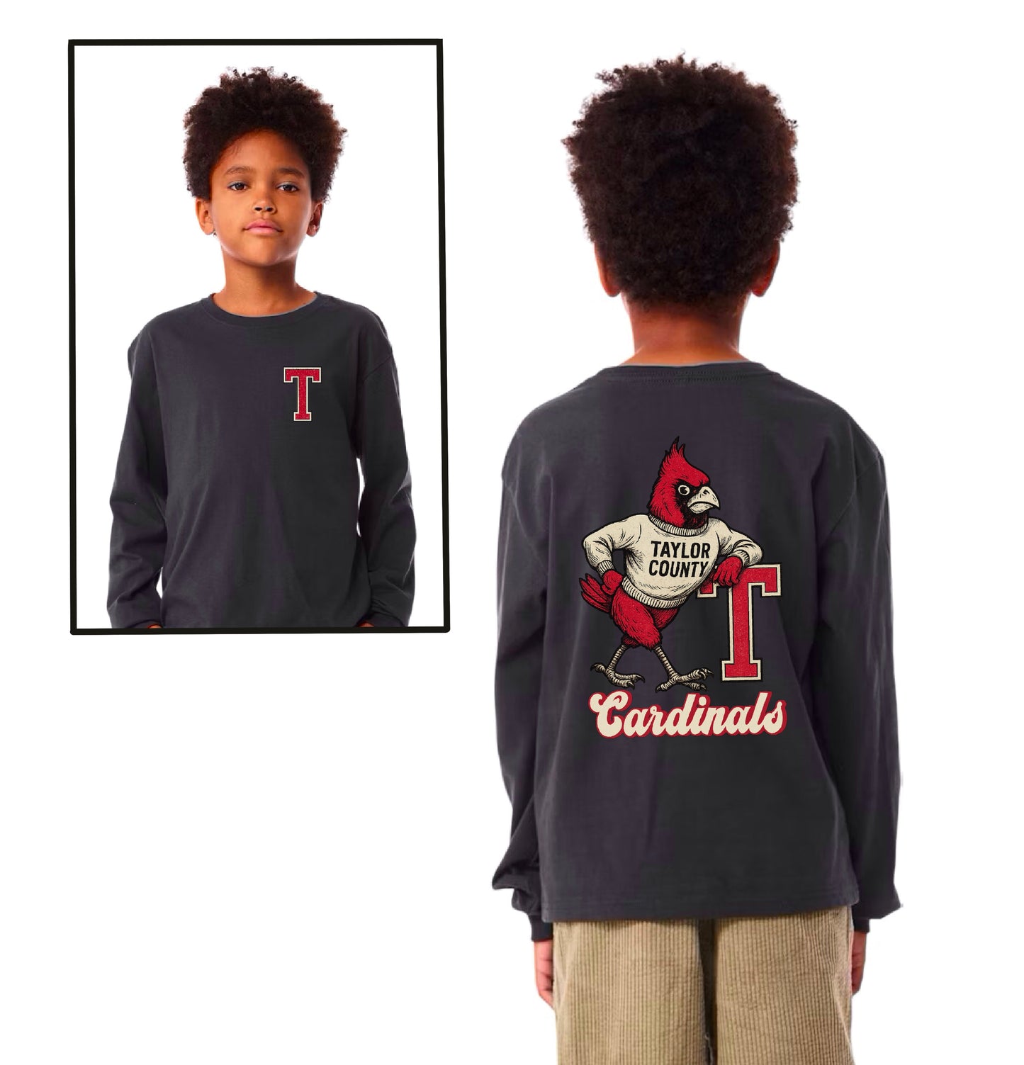 KIDS Vintage Cardinal "T" Long Sleeve Tee