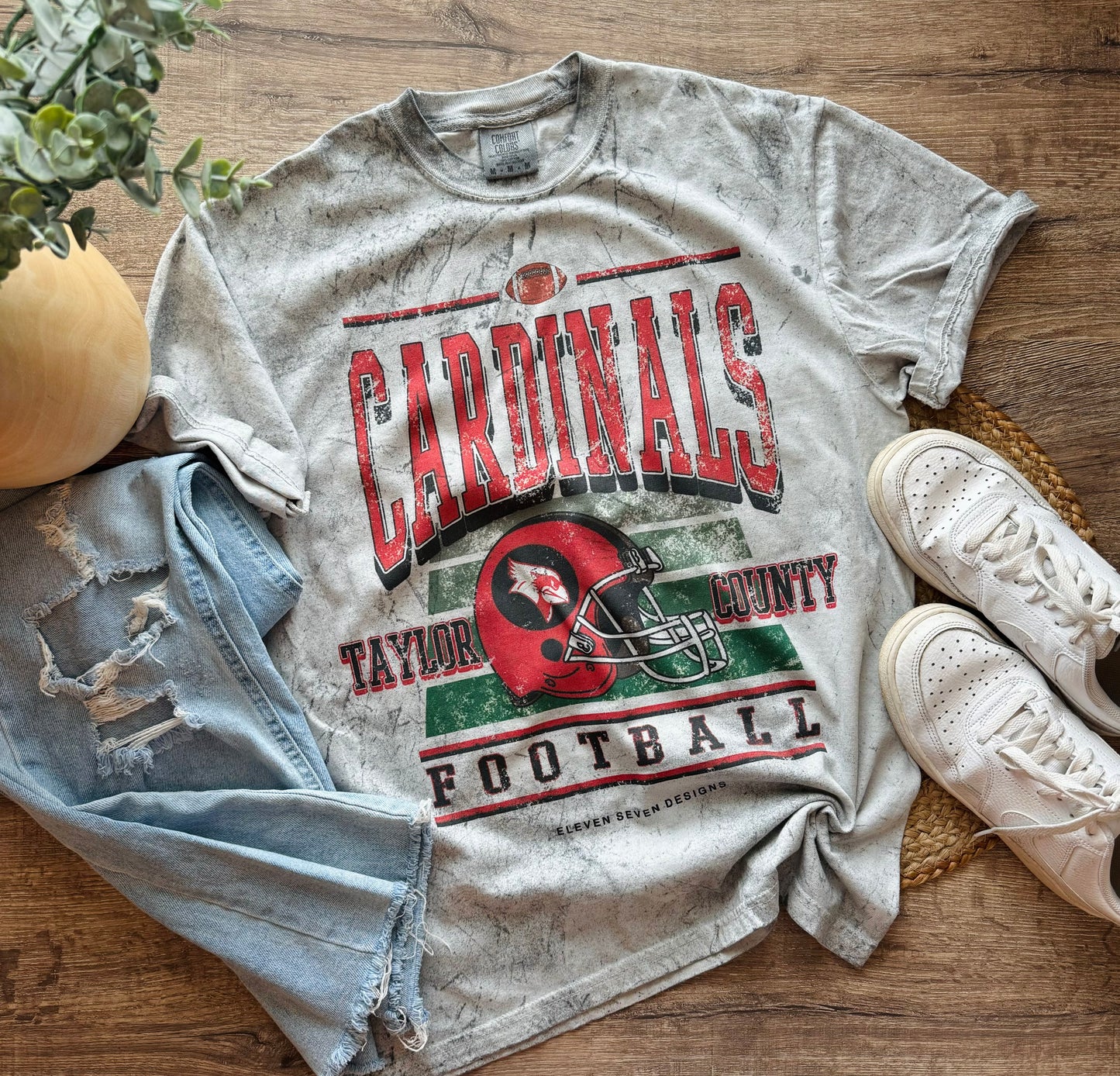 Cardinals Football Colorblast Tee