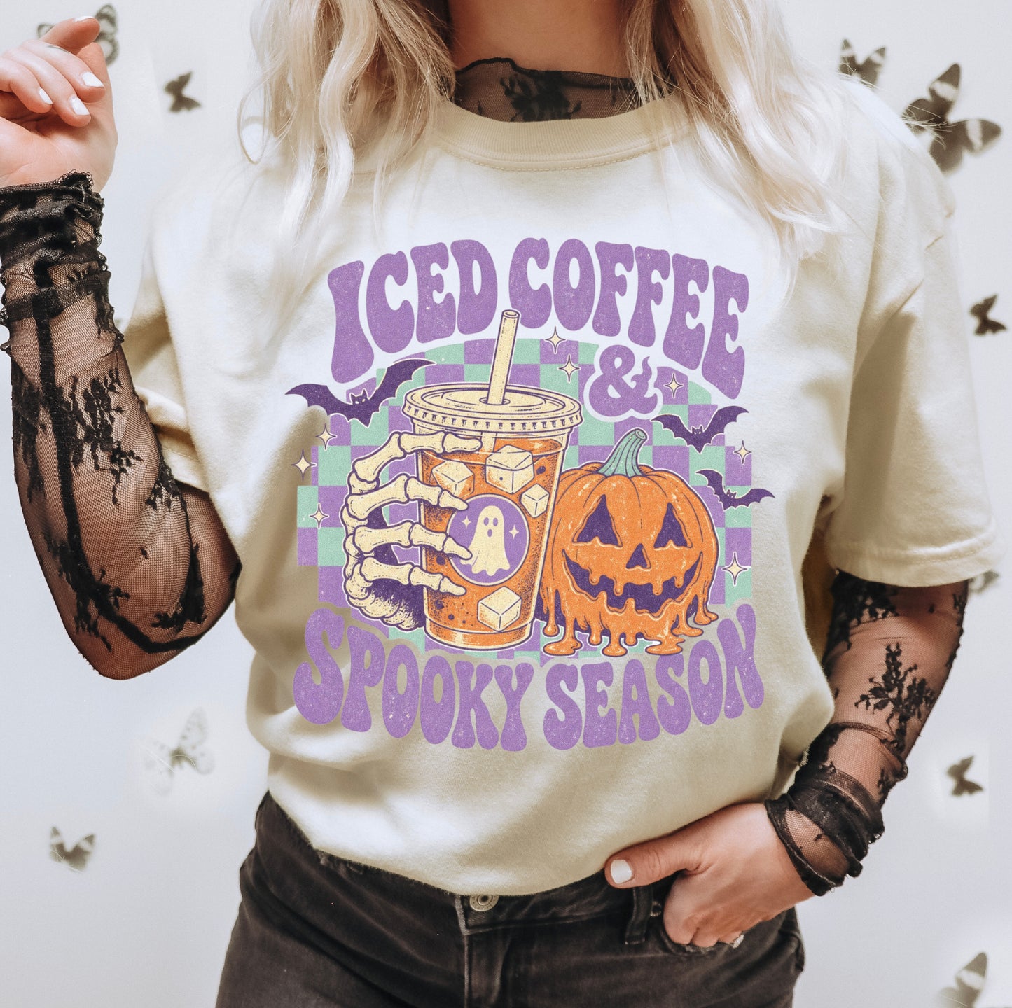 Iced Coffee & Spooky Season Tee